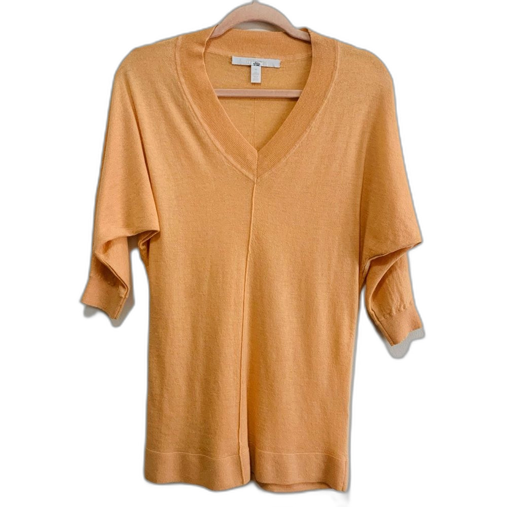 Nordstrom Peach Cashmere v neck tunic sweater size xs
